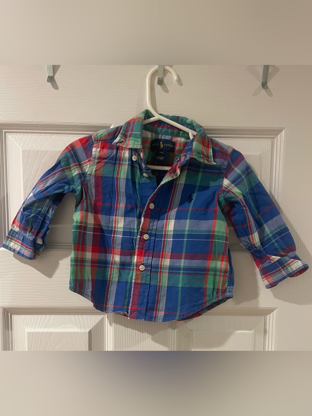 EUC Ralph Lauren Plaid Cotton Madras Shirt, 9M